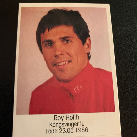 Roy Holth Kongsvinger IL 1984 Fotballkort Fotballklistremerke