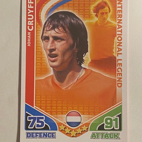 Johan Cruyff fotballkort fra VM 2010: International Legend