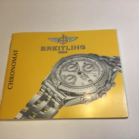 Breitling instrution manual for Chronomat med Sertifikat og Chronometer  Garanti