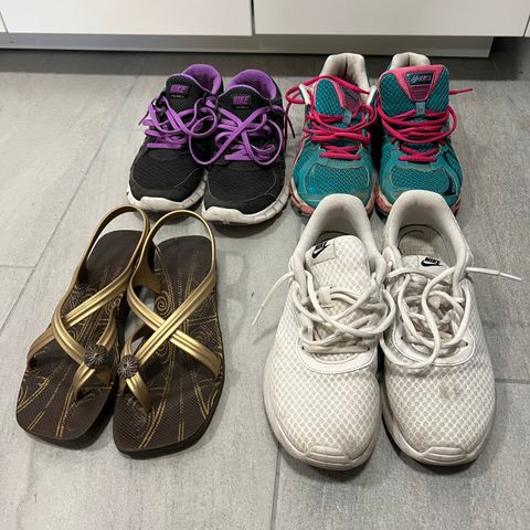 Diverse sko - Str. 40 - Joggesko - Sandaler