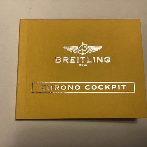 Breitling instruction manual : for Chrono Cocpit