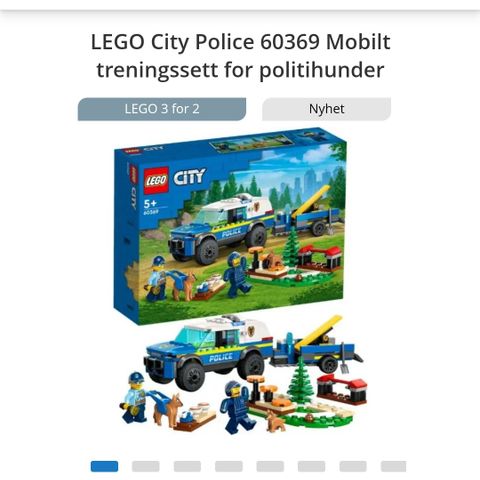 Lego city LEGO City Police 60369 Mobilt treningssett for politihunder