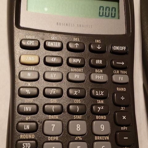 Kalkulator Texas Instruments BUSINESS ANALYST BA II Plus. Som ny.