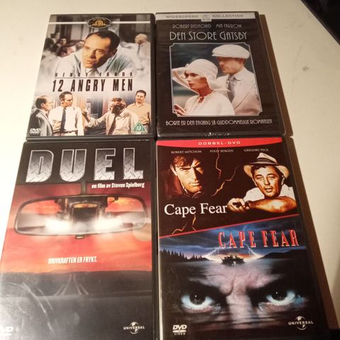 Cape Fear - 12 Angry Men - Den Store Gatsby. Norske tekster