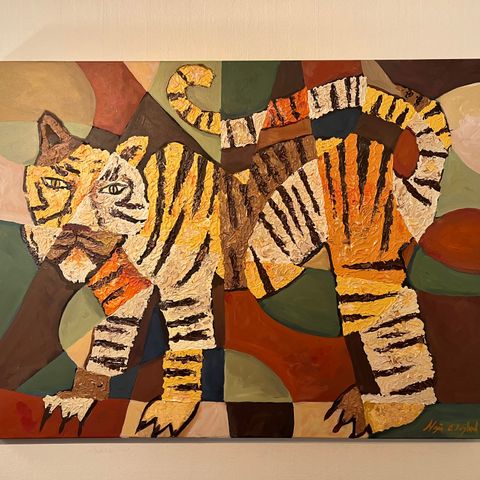 Maja Olsen Berglund: «Tiger of Glass» (120 x 60 x 4)