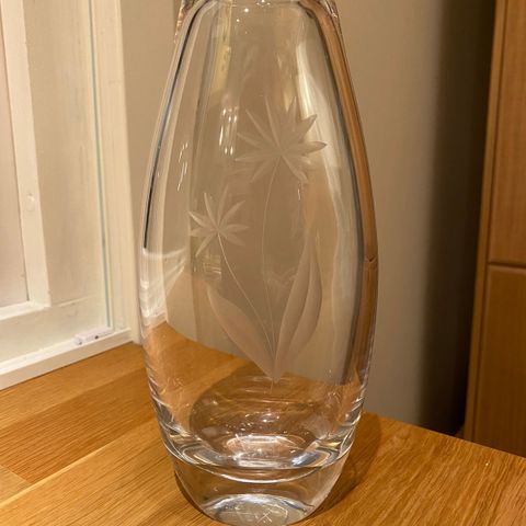 Krystall vase, Hadeland glassverk 1960 Retro, serie Irene. Ingen skader.