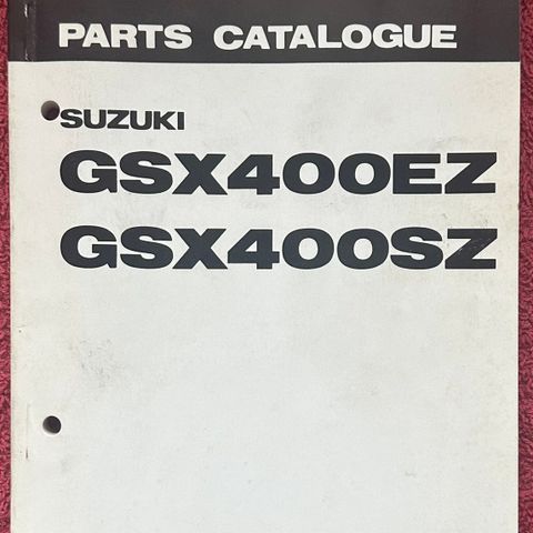 Suzuki Parts Catalogue; Suzuki GSX400EZ/GSX400SZ