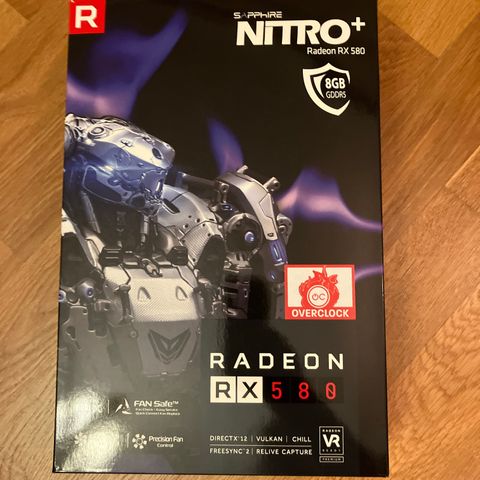 Skjermkort. Sapphire Radeon RX 580 8GB Nitro+