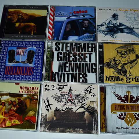 CD'ar norsk rock, pop, country, vise.. H og I