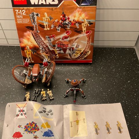 Star Wars 7670 Hailfire droid & Spider droid