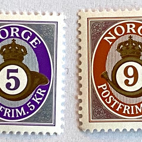 Norge 2002 Posthorn - kronemerker Offset II NK 1454 - 1455 Postfrisk