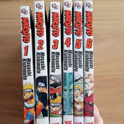 Naruto manga bøker fra 1 til 6 bøker engelsk