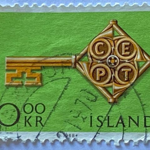 Island 1968 Europamerke AFA  419  Stemplet