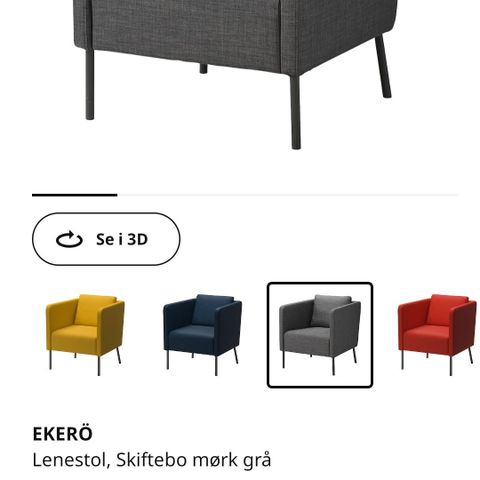 NY "ekerö" lenestol fra IKEA- ferdig montert