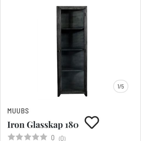 Muubs skap i jern og glass