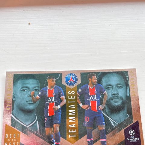 Sjeldent fotballkort Mbappe og Neymar. Frakt inkludert!