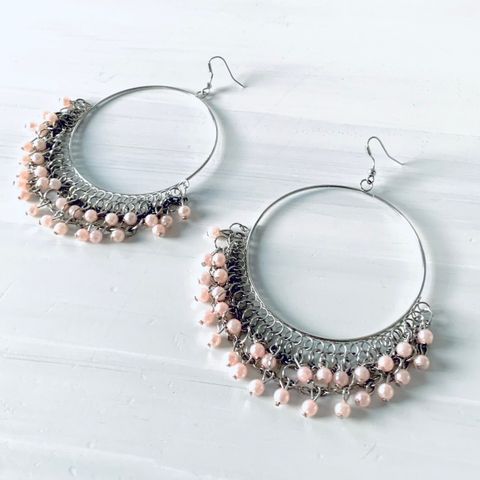 Vintage 💕 nydelige øredobber med doble perler 🩷
