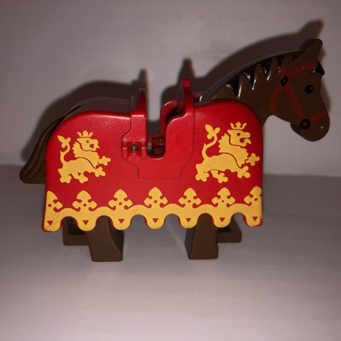 Vintage Brun Lego Hest med Rustning