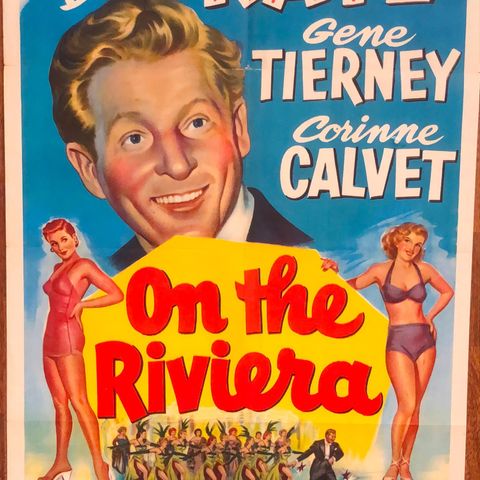 DANNY KAYE Filmplakat ON THE RIVIERA. USA 1951.