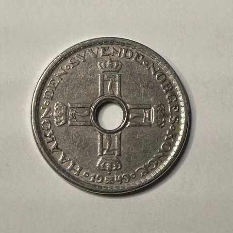 1 kr 1949 Norge (2728 AD)