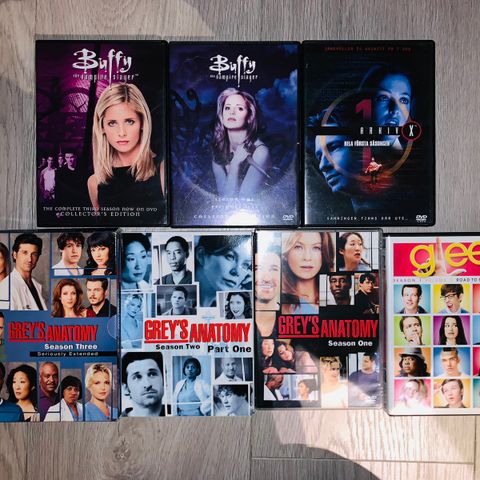 TV-Serier DVD (Buffy, X-Files, Glee, Grey’s Anatomy)