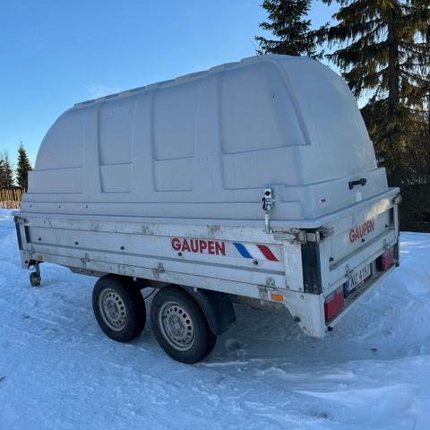 Tilhenger til leie  med nyttelast 1580 Kg Totalvekt 2000 Kg. BE sertifikat