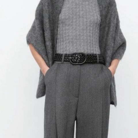 Mini cable merino knit grey melange Toteme