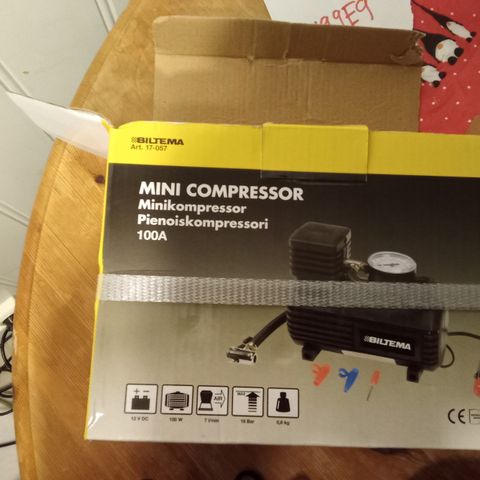 Mini compressor  uten adapter ny