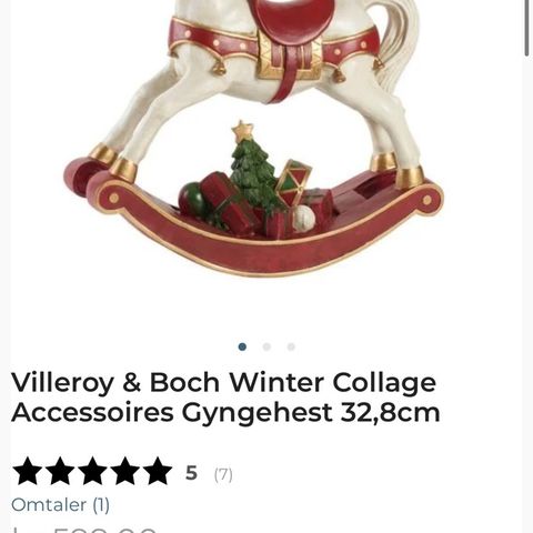 Villeroy & Boch Winter Collage gyngehest 36 cm ønskes