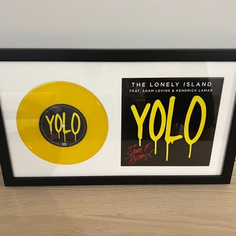 The Lonely Island Innrammet Yolo Album Vinyl Plate