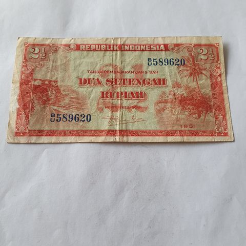 2 1/2 rupiah Indunesia 1951