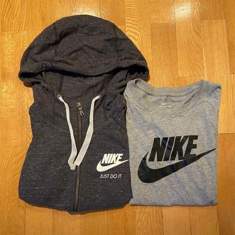 Nike hettejakke og t-skjorte, str XS