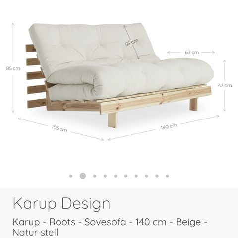 Karup sovesofa 140 - Natur/Beige