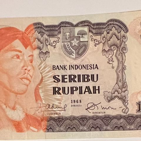 INDONESIA.  1000. RUPIAH.  1968.  P-110a. Kv 01