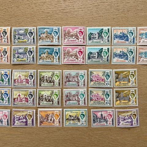 Bermuda Queen Elizabeth II Pictorials Stamp Lot 1962