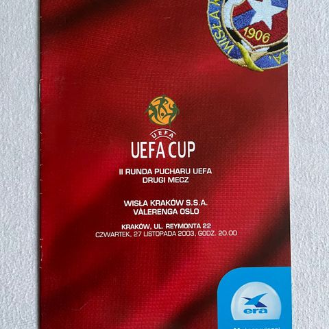 Program Wisla Krakow - Vålerenga UEFA Cup 2003