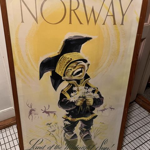 Original plakat av Knut Yran - " Samegutten "