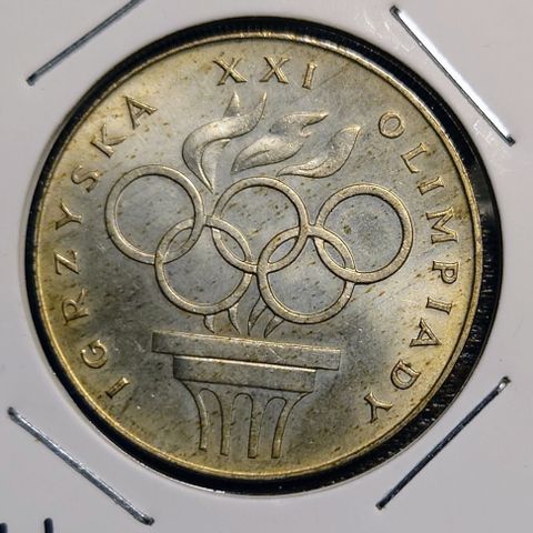 200 Zlotych Polen 1976. -Minne-sølv-mynt sommerol  XXI , Montreal.
