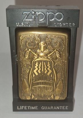 Zippo, Solid Brass, Harley Davidson, Ghost Rider, Barrett-Smythe collection 1994