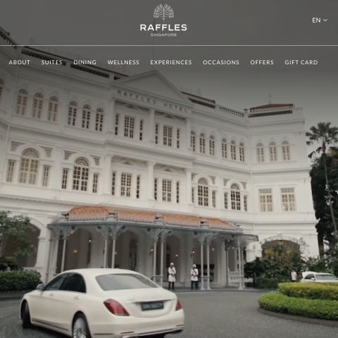 "Legendariske Raffles Hotel i Singapore"