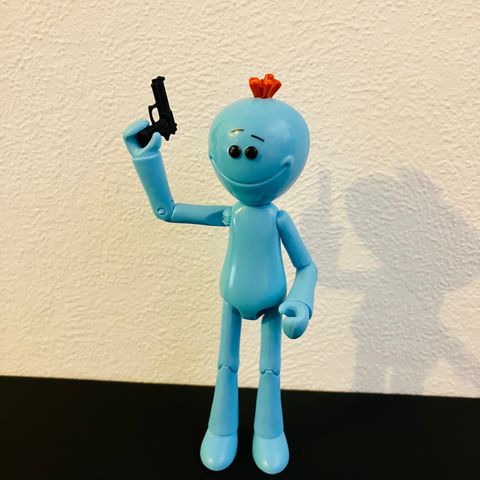 Søt liten Mr. Meeseeks figur fra Rick And Morty