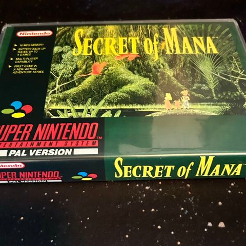 Secret of Mana til Super Nintendo i utleiecover selges!! Skjelden mulighet!!