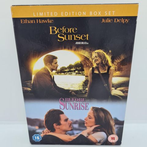 Before Sunset og Before Sunrise box set. Dvd