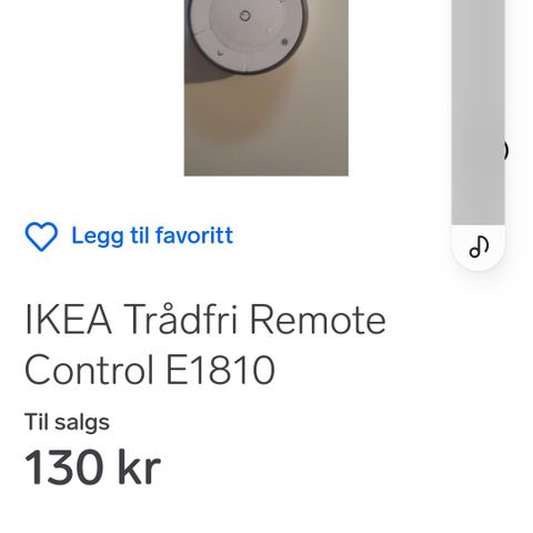 IKEA Trådfri Remote Control E1810