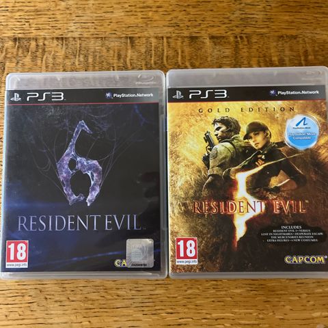 ps3 spill RESIDENT EVIL 5 / 6 GOLD EDITION Move