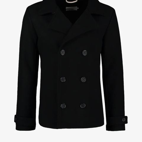 Ny kort svart frakk