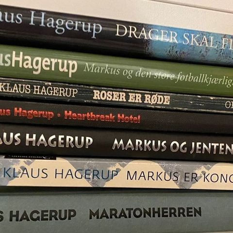 Jeg selger flere bøker av Klaus Hagerup, se bildet