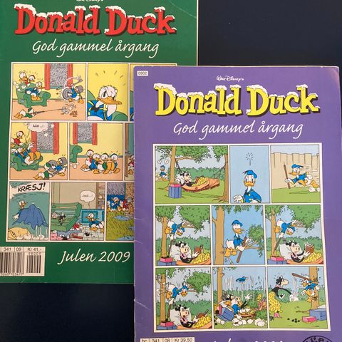 Donald Duck «God gammel årgang» fra julen 2008 og 2009