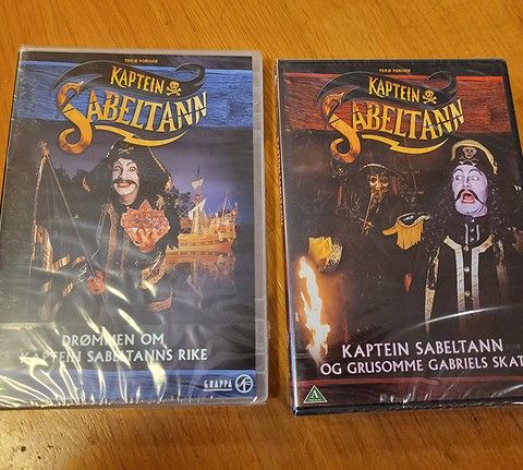 Nye Kaptein Sabeltann DVD' er - enda i plast