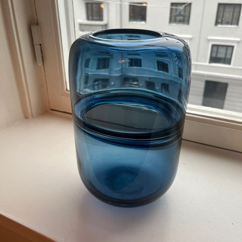 Vase | Blått glass